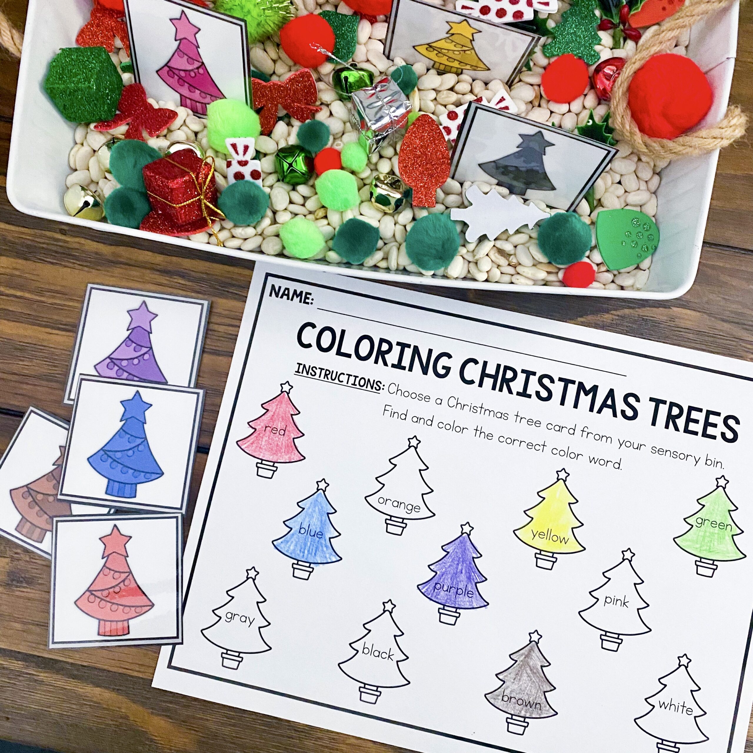 christmas preschool bins - FEATURE