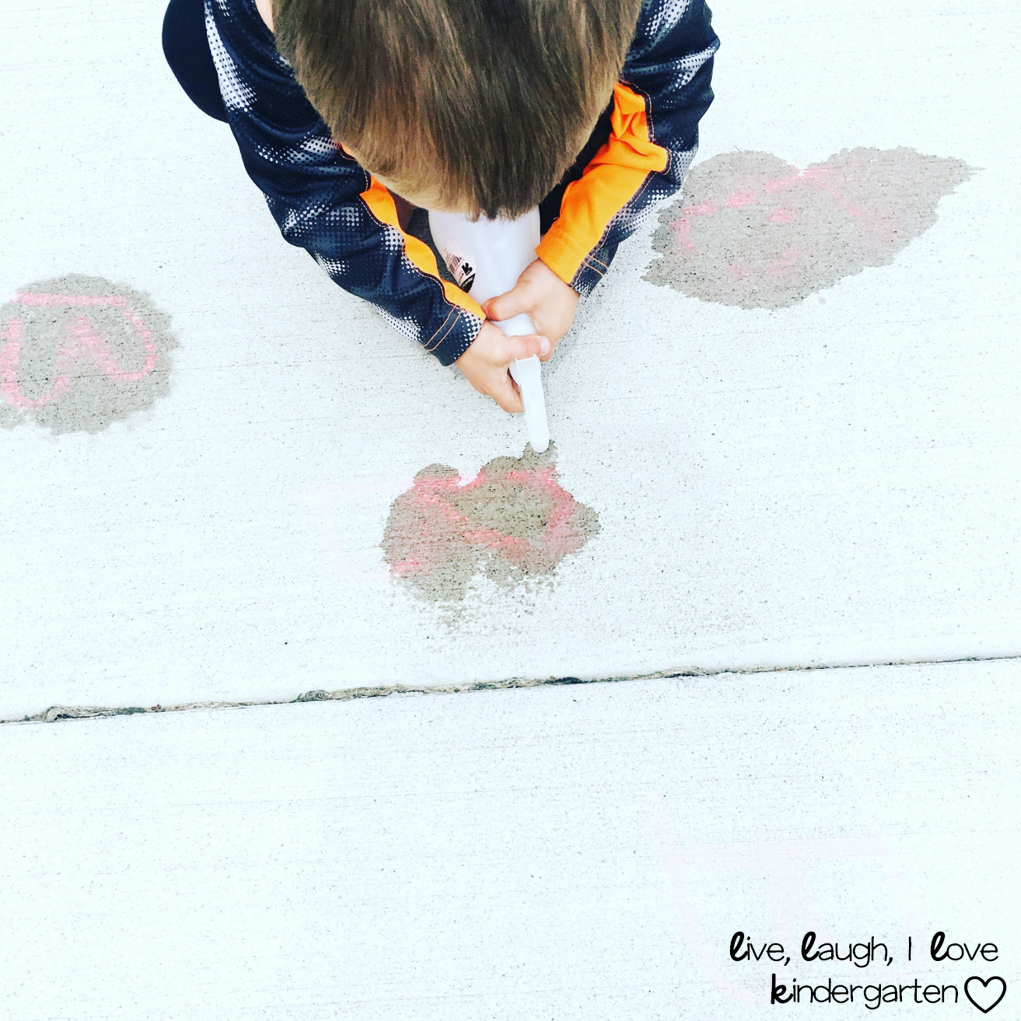 Chalk Wash Preschool Activity