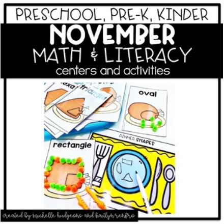 Preschool Activities Cover - 11Thanksgiving