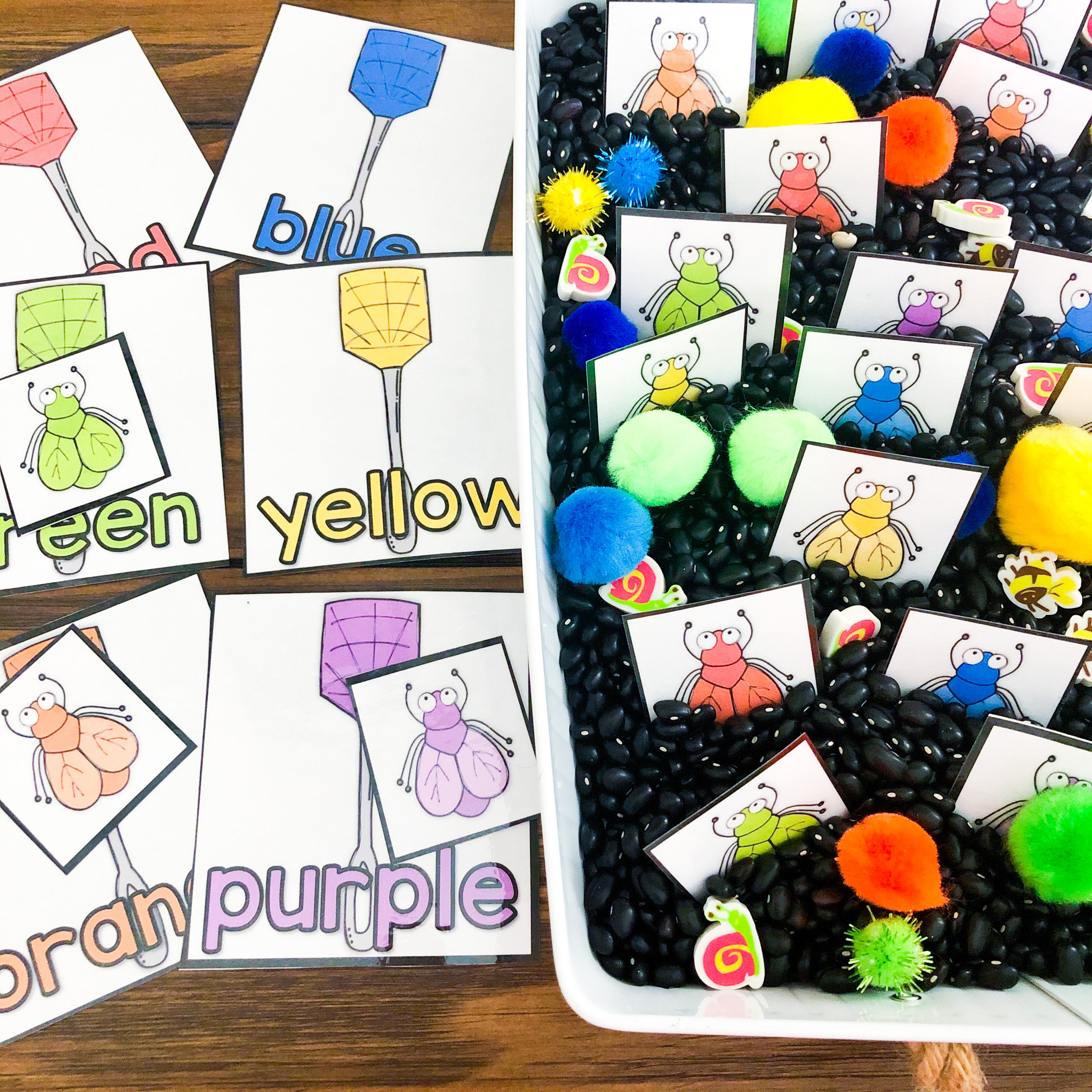 Bug Themed Math and Literacy Activities for 2-4 Year Olds
