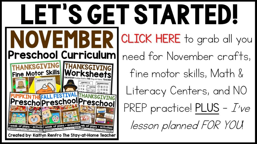 november preschool curriculum