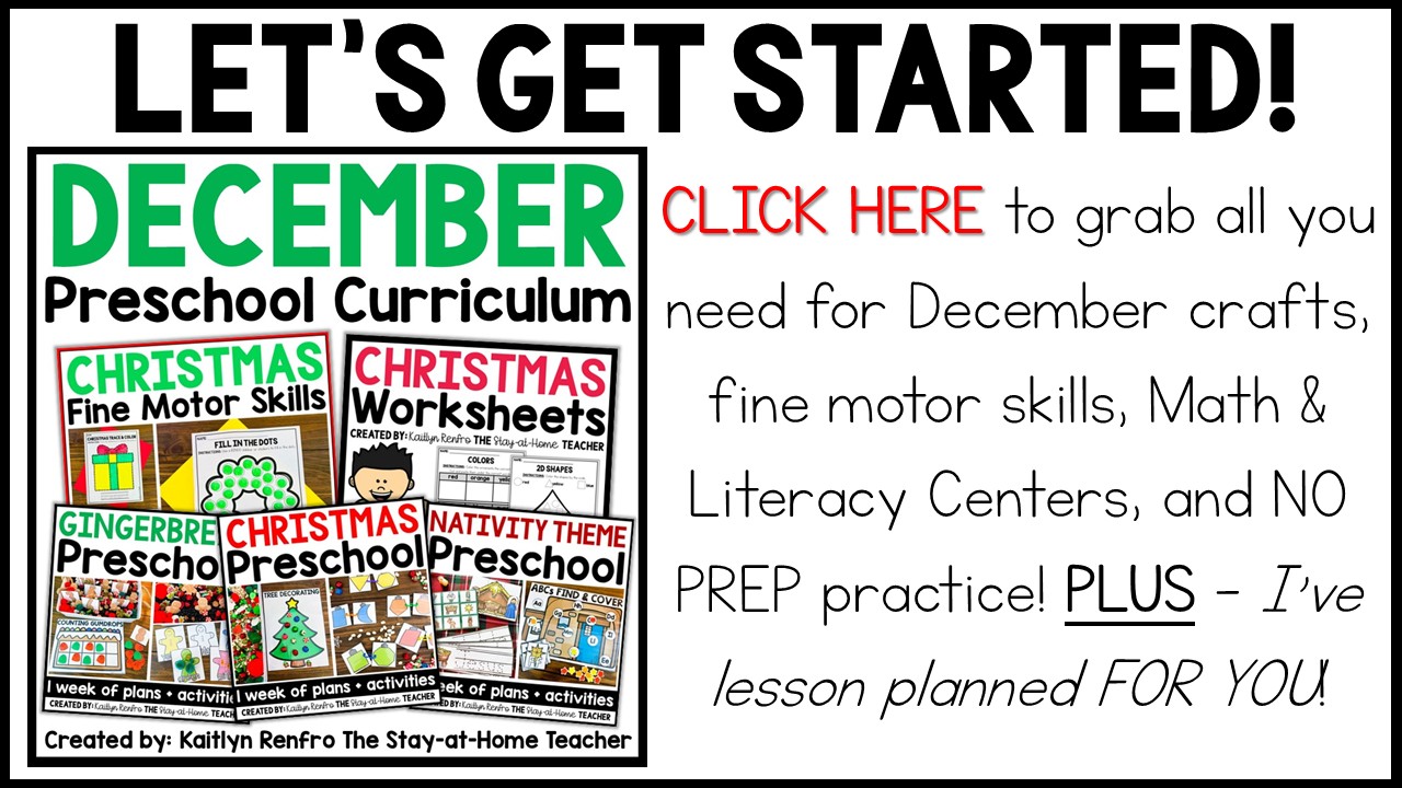 december preschool curriculum