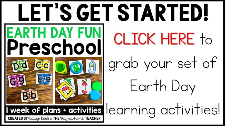 5+ FREE Earth Day Activities for Little Learners - The Stay-at-Home Teacher