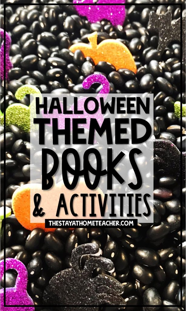 halloween books and activities pin