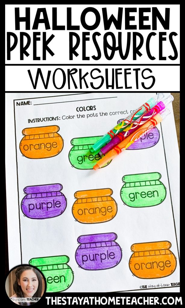halloween preschool worksheets