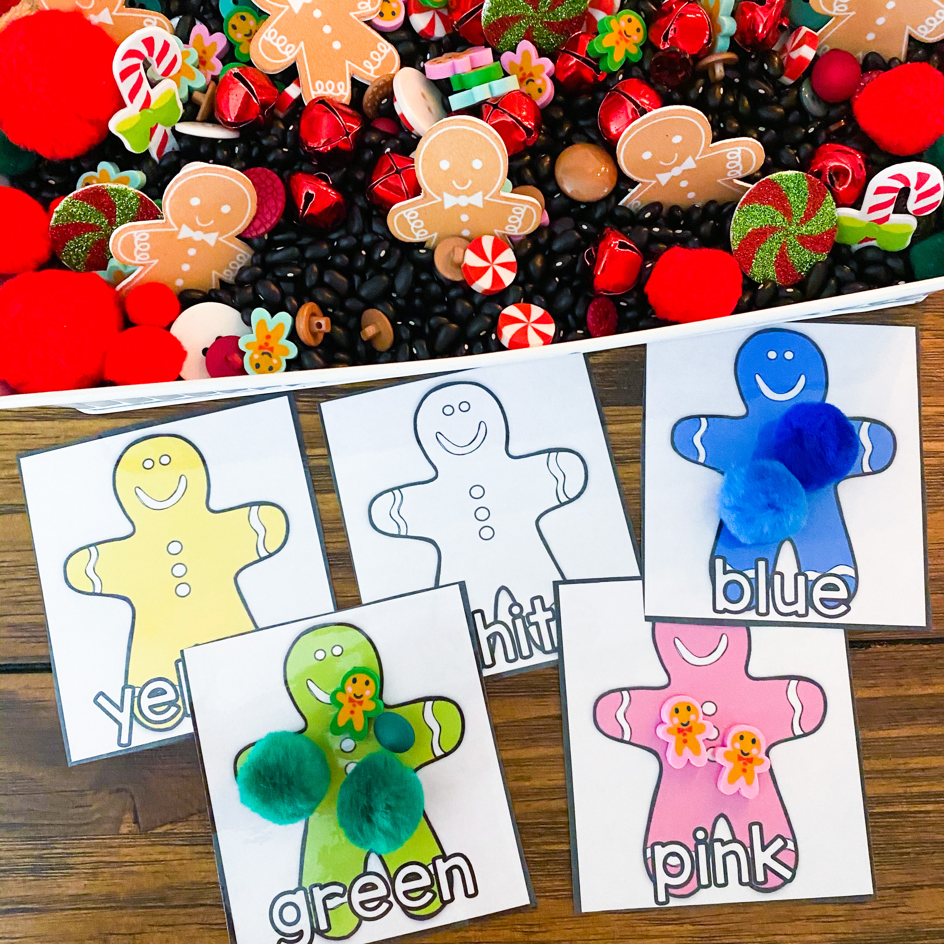 Gingerbread Math and Literacy Activities for 2-4 Year Olds