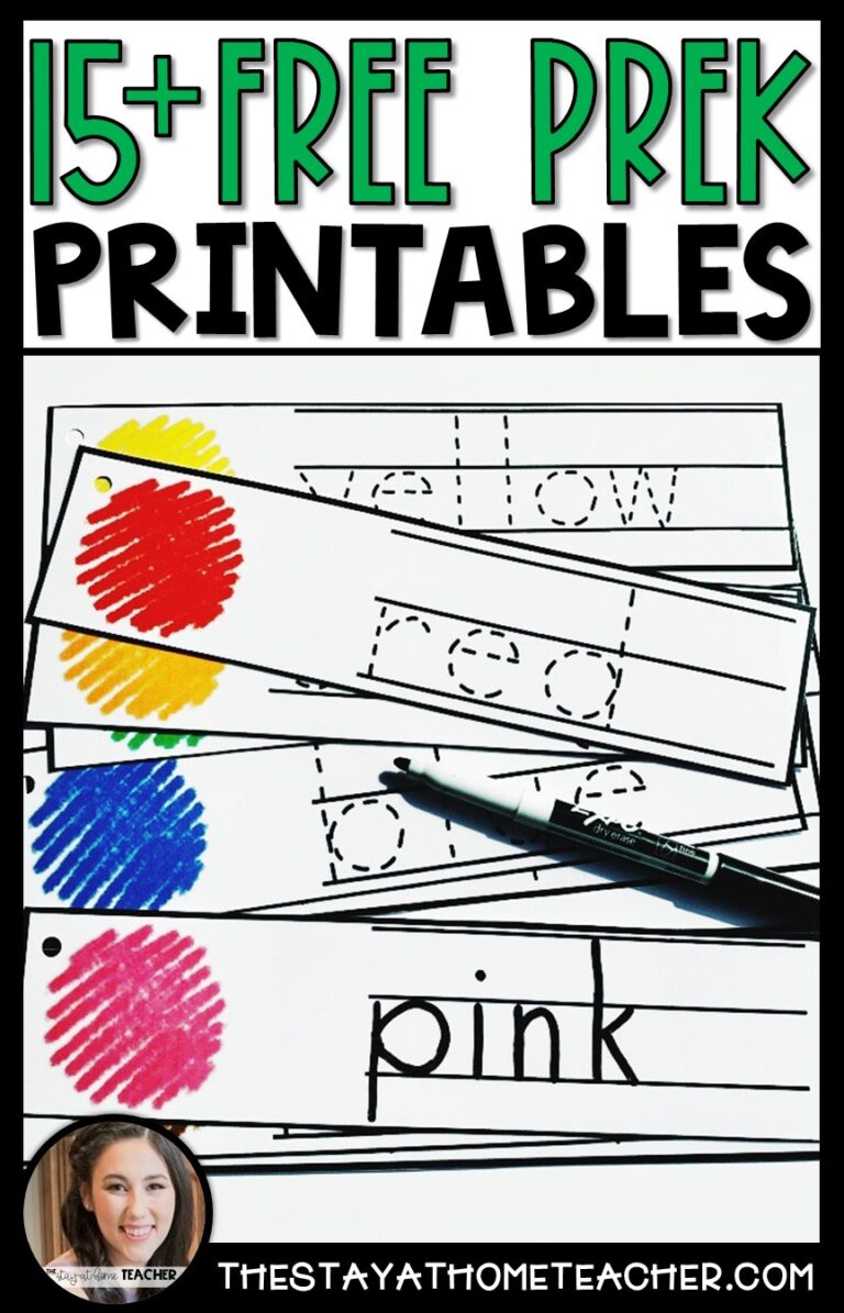 15+ Free Resources for Preschool and Kindergarten Children - The Stay