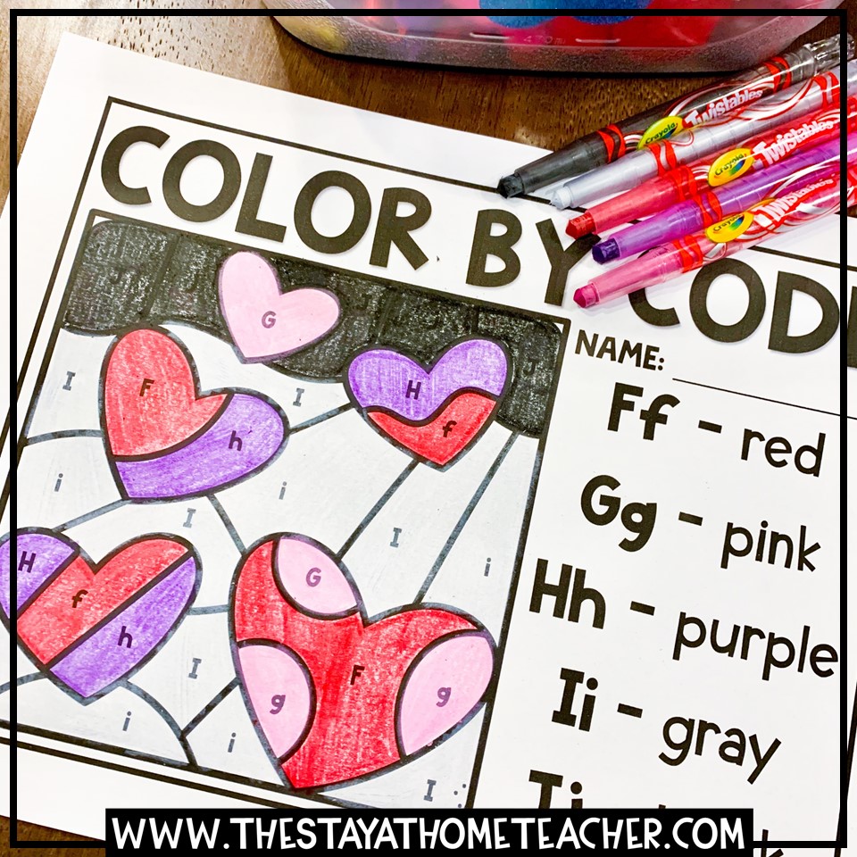 valentine color by code