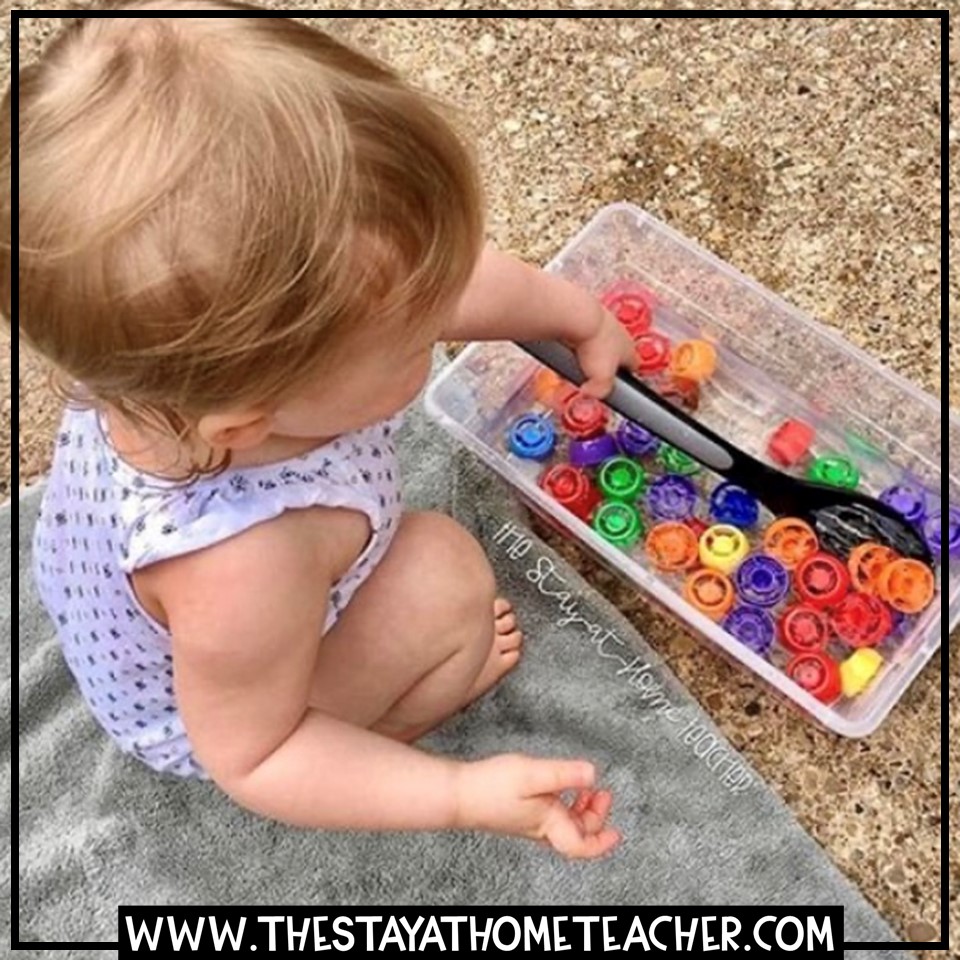 How to make a Coffee Themed Sensory bin for 2 Year Old - Time for Toddlers