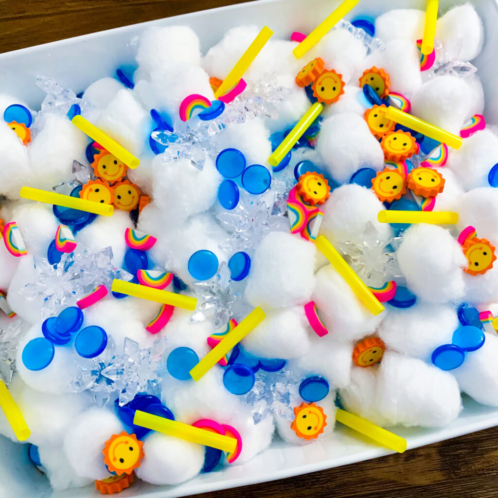 weather sensory bin