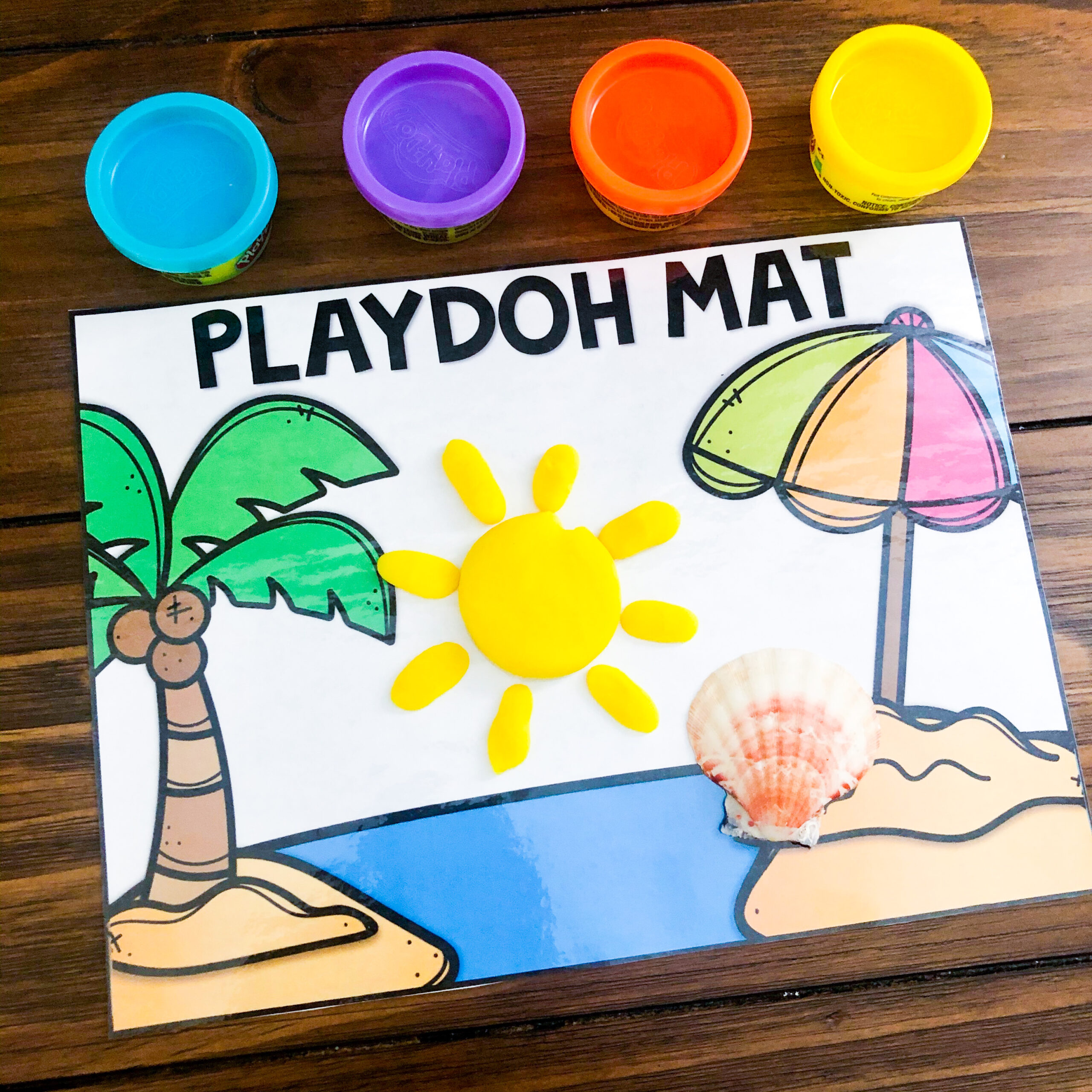 Beach Math and Literacy Activities for 2-5 Year Olds