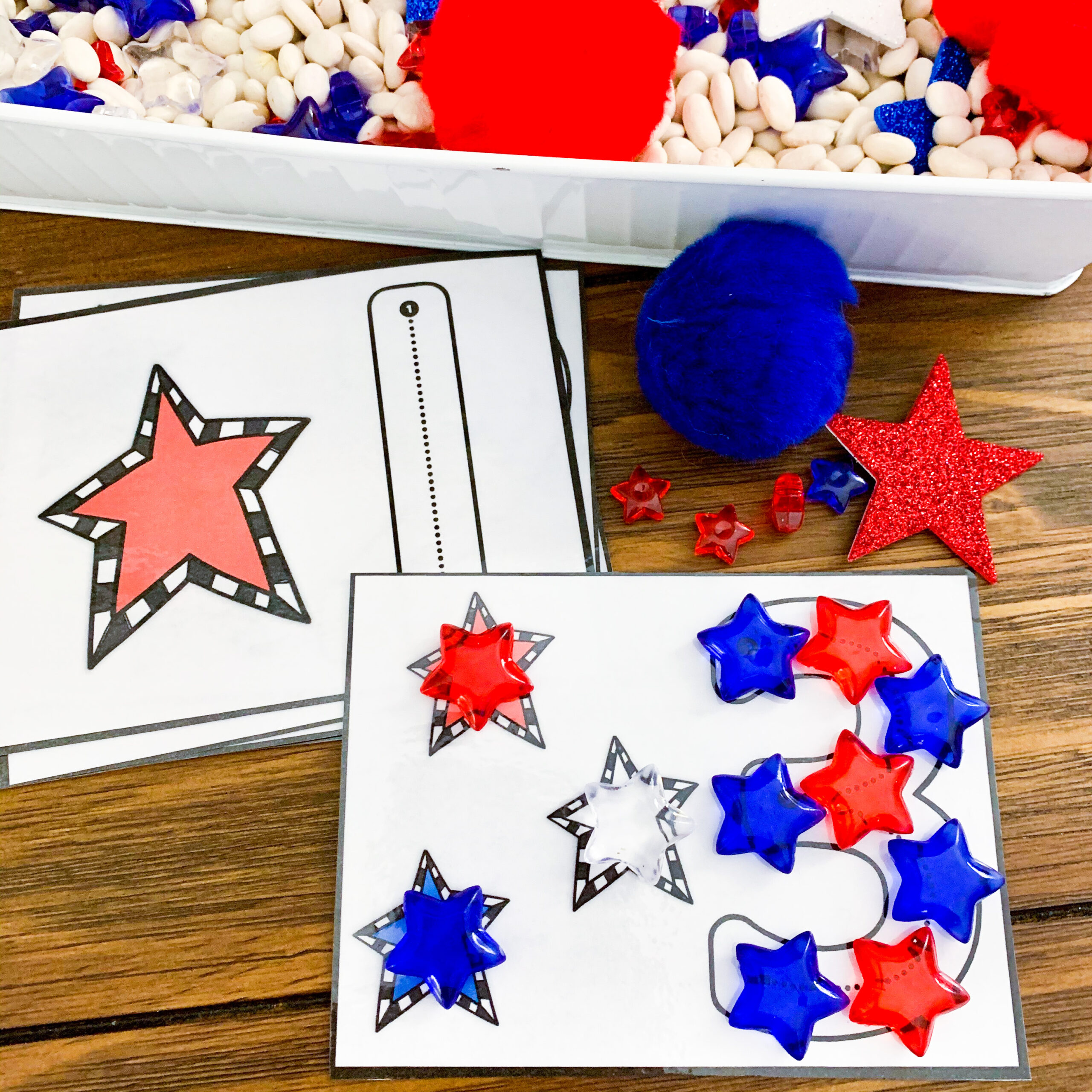 4th of July Centers for 2-5 Year Old Preschoolers