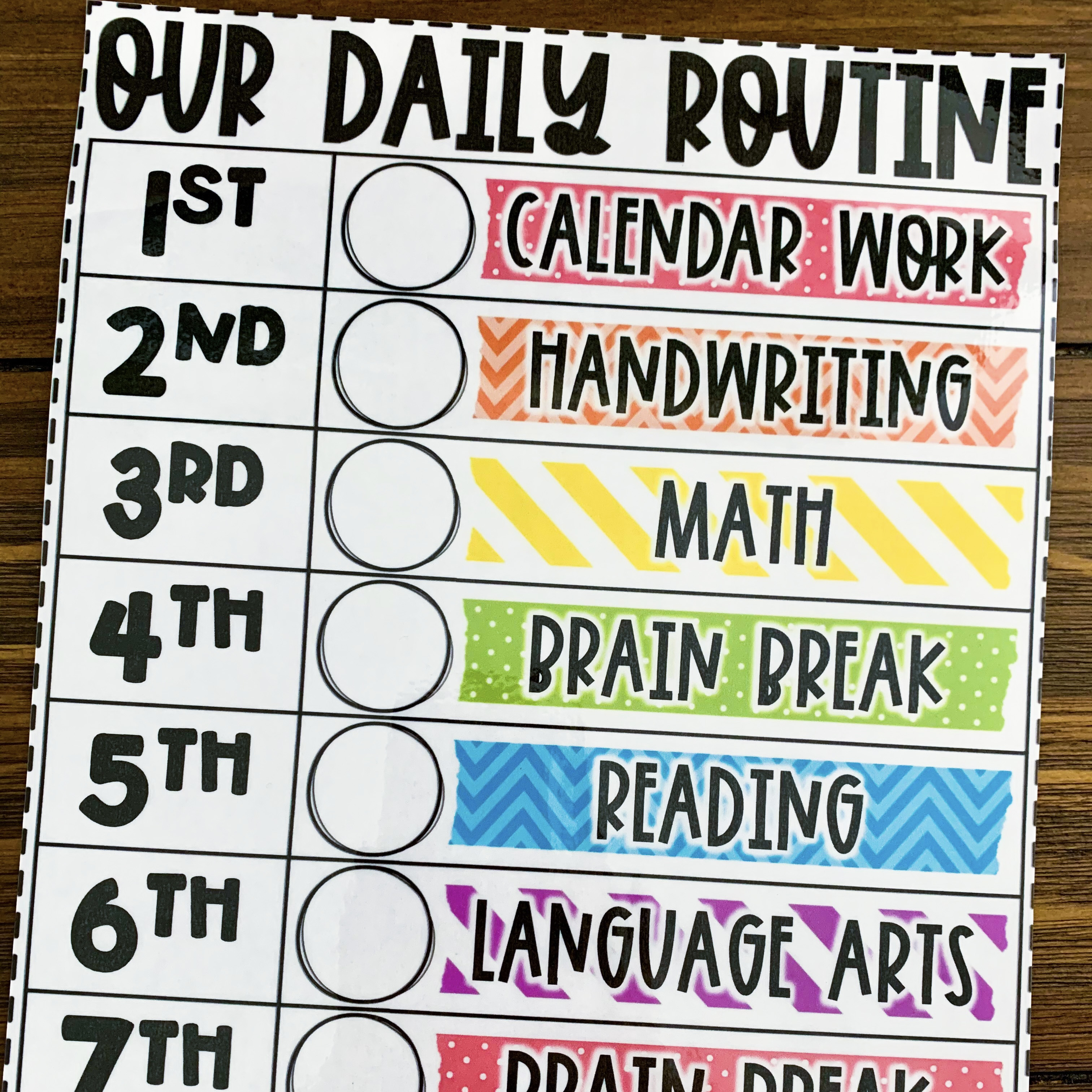 Homeschool Kindergarten Daily Routine and Chart for Little Learners