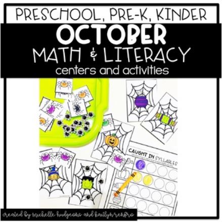 halloween math and literacy centers