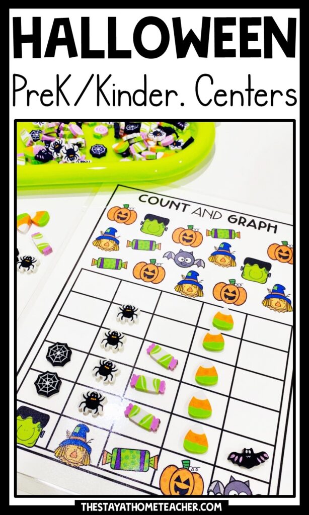 halloween math and literacy centers pin
