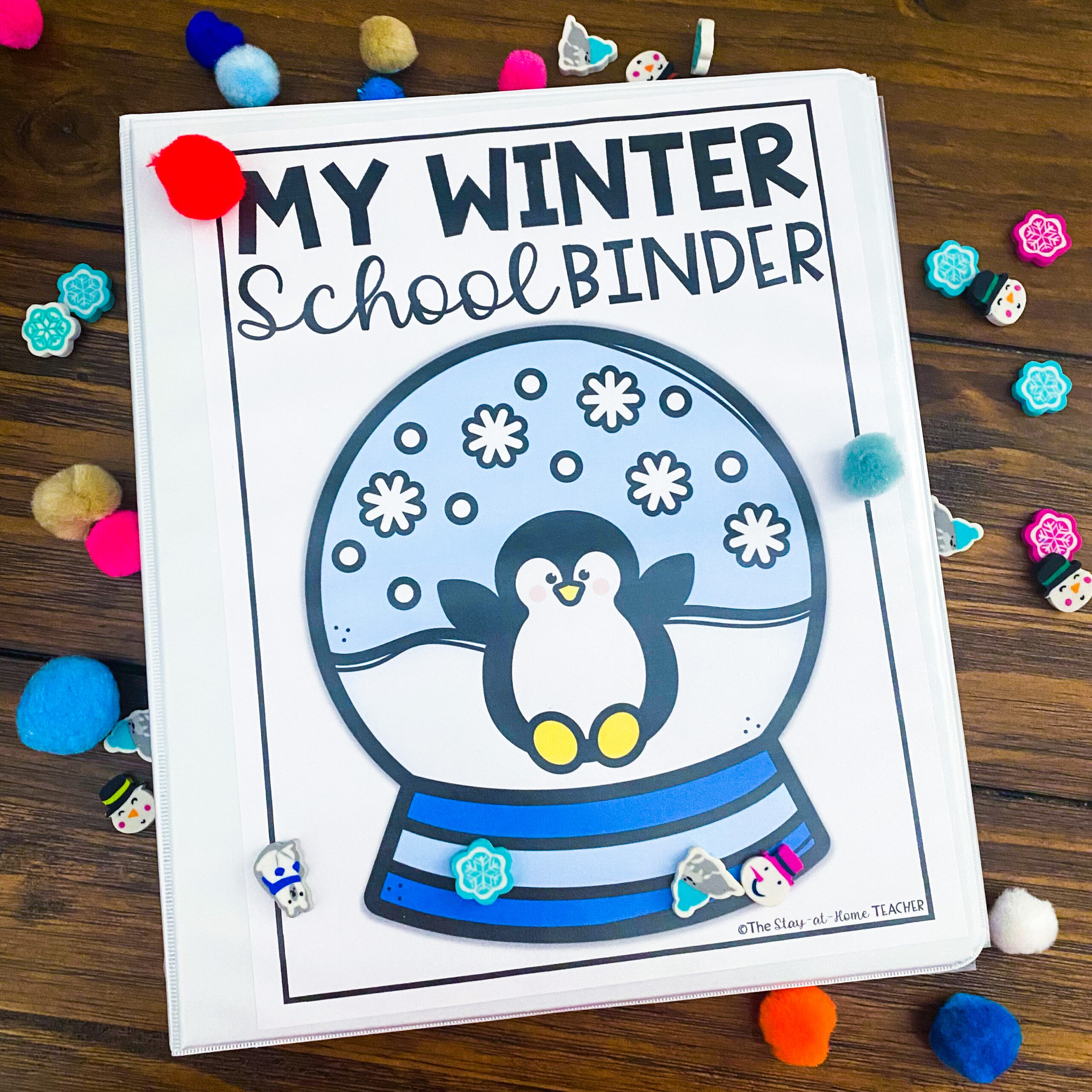 Winter Kindergarten Math and Literacy Binder for Homeschoolers