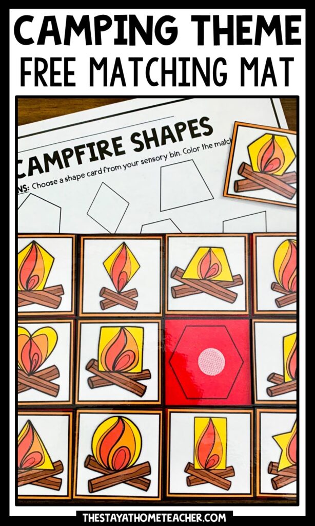 camping shapes matching mat