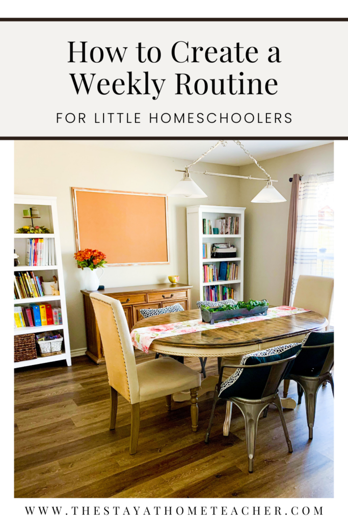 how to create a weekly homeschool routine for little learners PIN