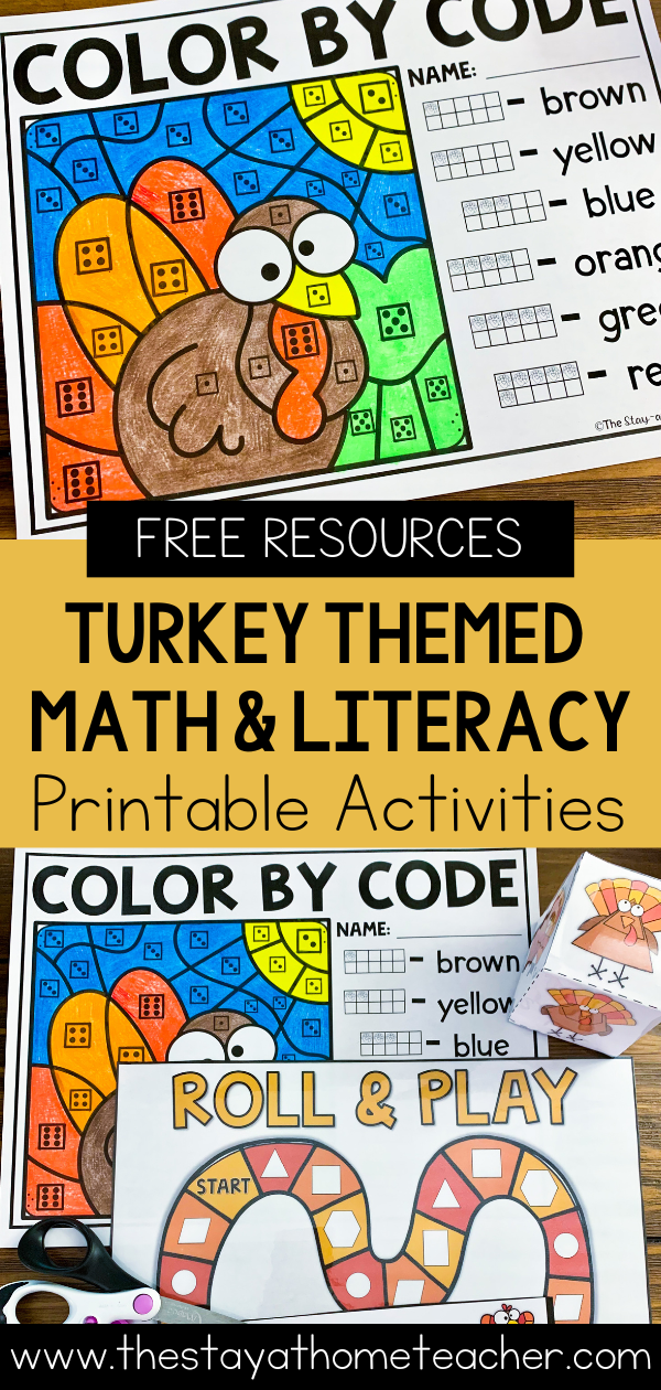 3 Free Turkey Activities for Preschool and Kindergarten - The Stay-at ...