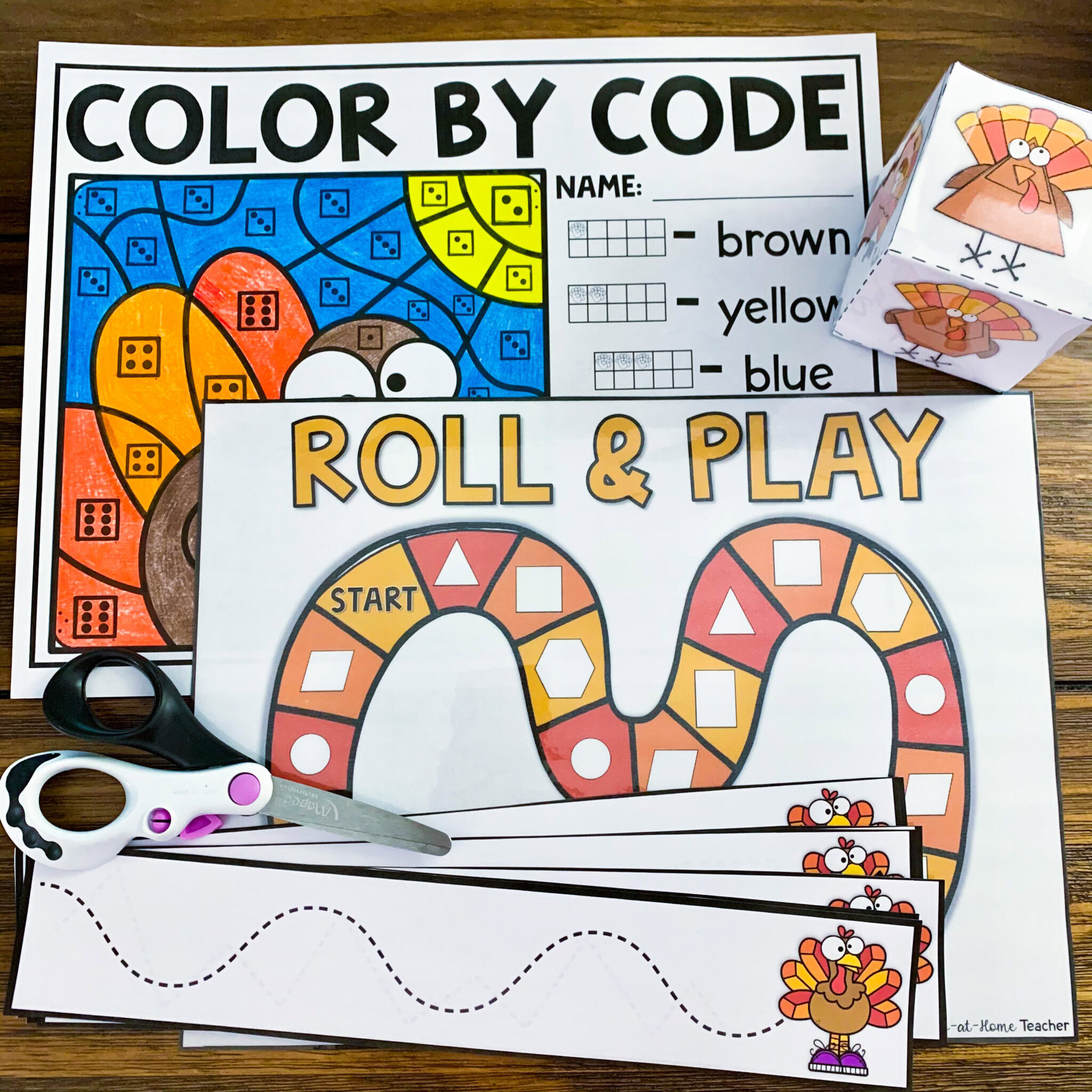 3 Free Turkey Activities for Preschool and Kindergarten - The Stay-at ...
