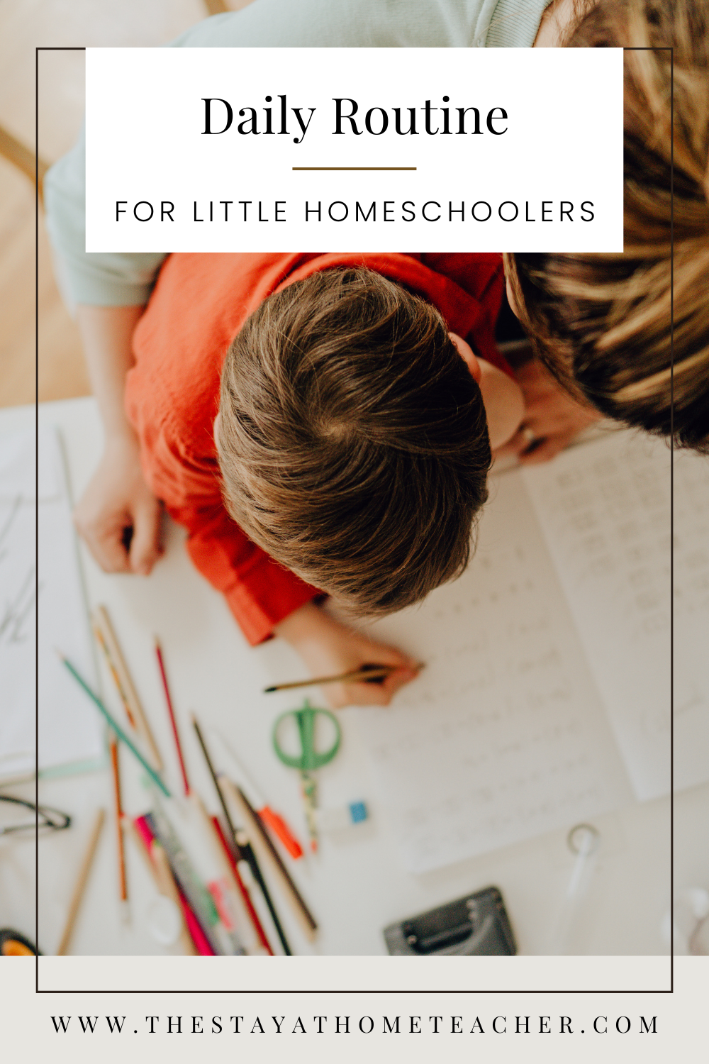 Trying to fit everything in each day? Come take a look at our daily routine as a homeschool family and see how we organize our time at home!