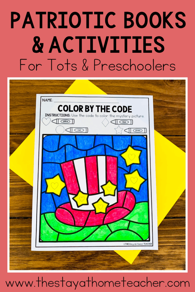 patriotic books and activities Pinterest pin