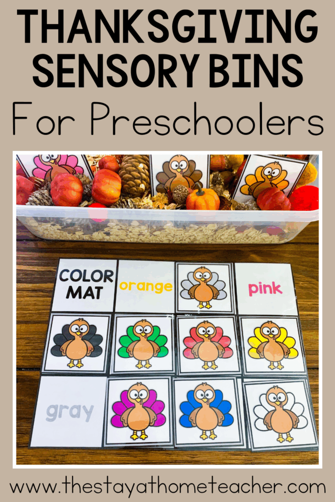 thanksgiving preschool bins