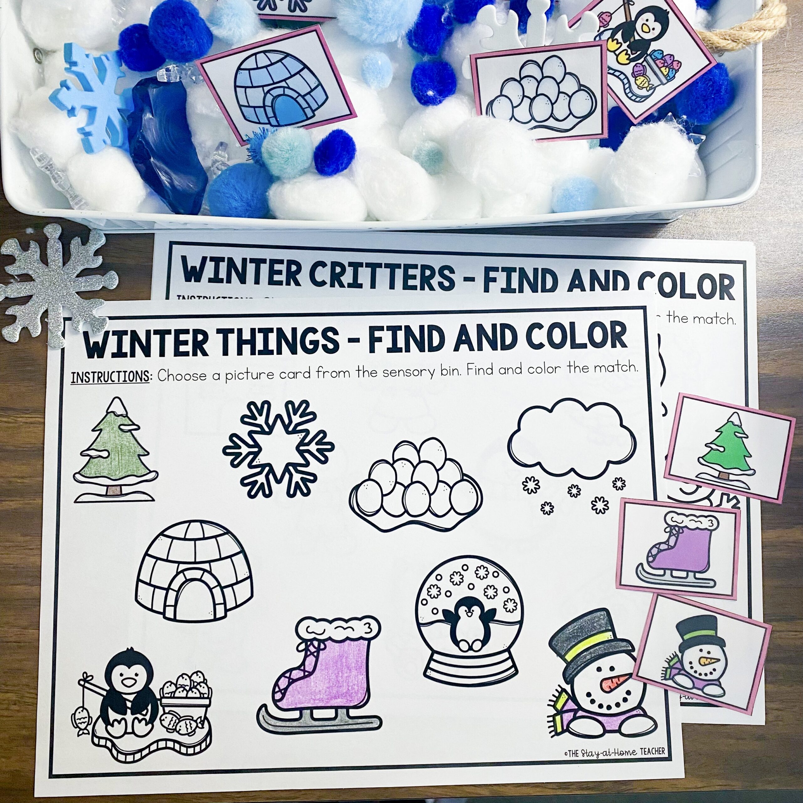 6 Fun Winter Toddler Sensory Bins