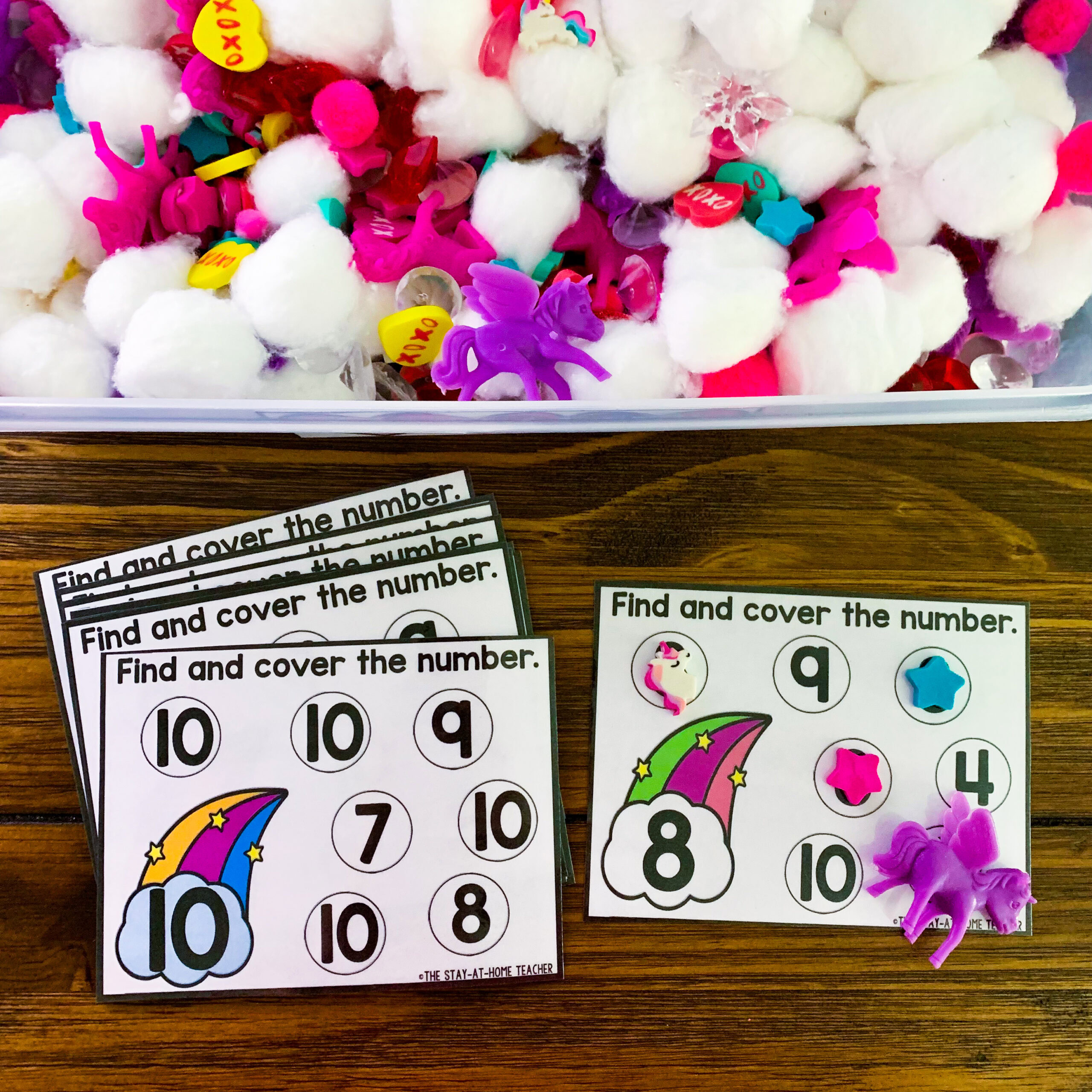 Unicorn Preschool Theme with 15 Fun Math & Literacy Activities