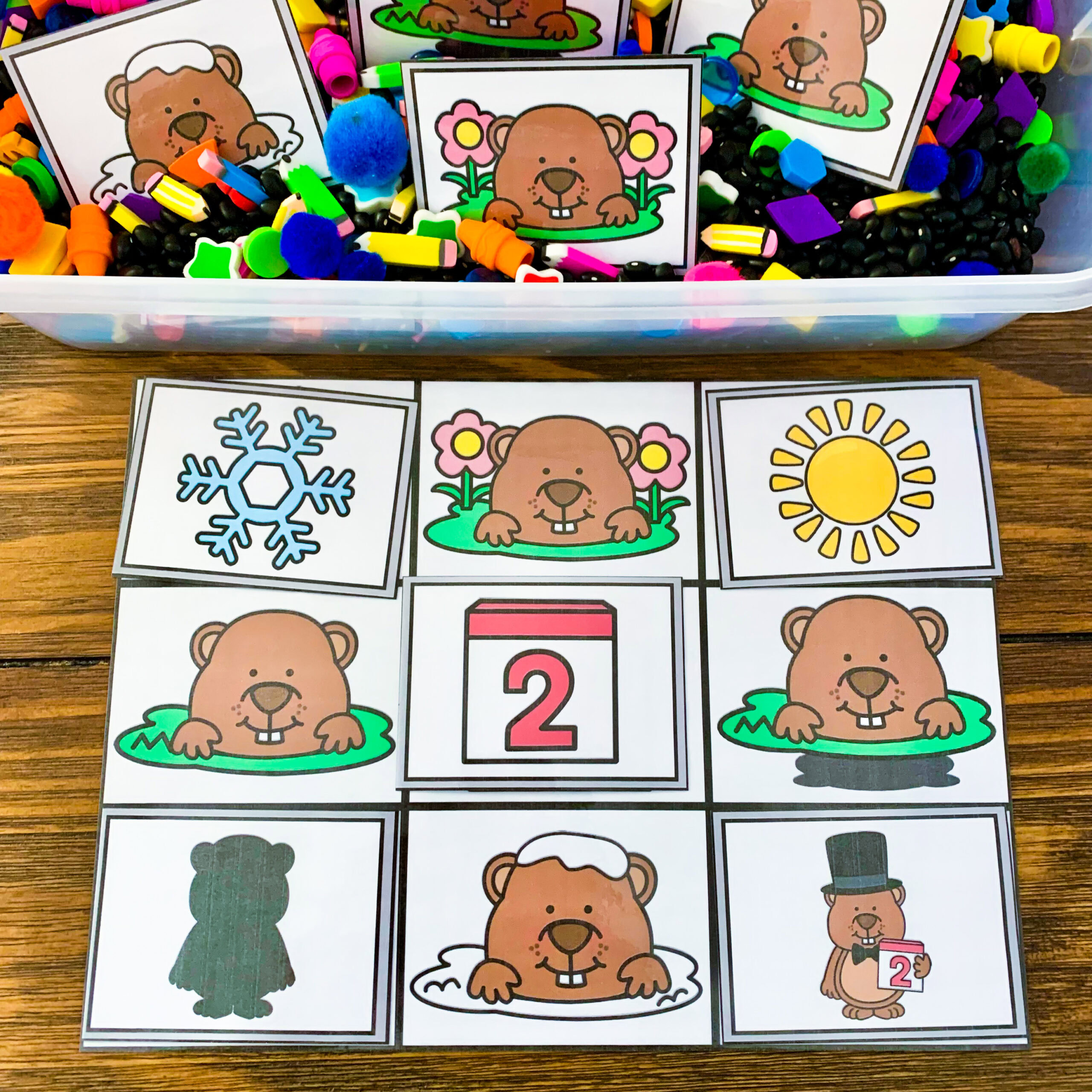Groundhog Day Preschool Theme with 6 Fun Math & Literacy Activities
